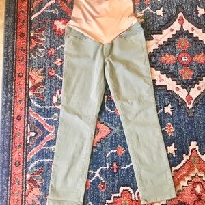 Loft olive green maternity jeans